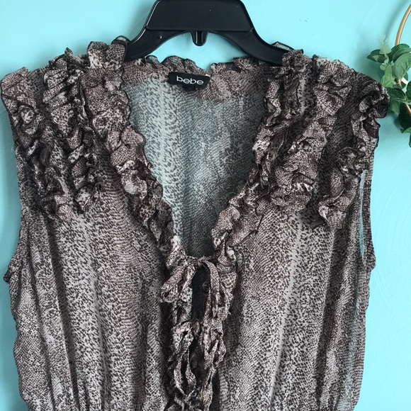 Bebe Snake Python Sheer Dress - Picture 2 of 7